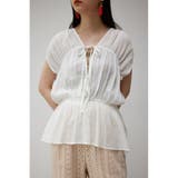 O/WHT1 | GATHER PEPLUM BLOUSE | AZUL BY MOUSSY