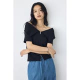 ダブルジップオフショルトップス | AZUL BY MOUSSY | 詳細画像9 