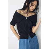 ダブルジップオフショルトップス | AZUL BY MOUSSY | 詳細画像10 