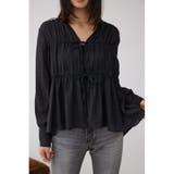 BLK | フロントリボン長袖シャツカーディガン | AZUL BY MOUSSY