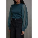 袖シアー袖リブトップス | AZUL BY MOUSSY | 詳細画像22 