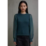 袖シアー袖リブトップス | AZUL BY MOUSSY | 詳細画像25 