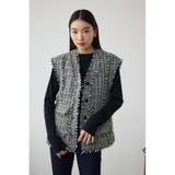 ツイードフリンジベスト | AZUL BY MOUSSY | 詳細画像2 