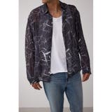 柄BLK5 | シアーマーブル総柄シャツ | AZUL BY MOUSSY