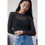 シアーラメ長袖トップス | AZUL BY MOUSSY | 詳細画像1 