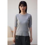 シアー切替5分袖リブニットトップス | AZUL BY MOUSSY | 詳細画像24
