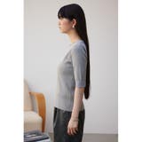 シアー切替5分袖リブニットトップス | AZUL BY MOUSSY | 詳細画像25