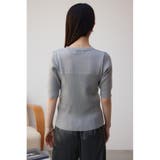シアー切替5分袖リブニットトップス | AZUL BY MOUSSY | 詳細画像26