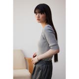 シアー切替5分袖リブニットトップス | AZUL BY MOUSSY | 詳細画像22