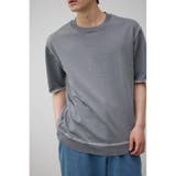 L/GRY1 | ブランケットステッチ半袖ニット | AZUL BY MOUSSY