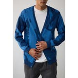 柄NVY5 | 総柄スリムフィットカーディガン | AZUL BY MOUSSY