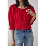 RED | ギャザーフリル2WAYブラウス | AZUL BY MOUSSY