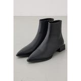 BLK | ポインテッドローヒールブーツ | AZUL BY MOUSSY