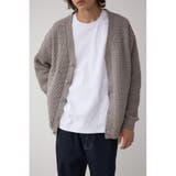 GRY | バスケット編みマットモールカーディガン | AZUL BY MOUSSY
