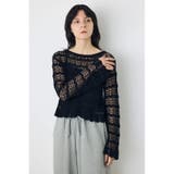 BLK | クロシェフレアスリーブニットトップス | AZUL BY MOUSSY