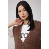 ラメフェザーVネックニットベスト | AZUL BY MOUSSY | 詳細画像20 