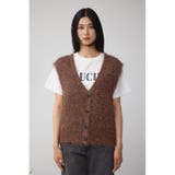 ラメフェザーVネックニットベスト | AZUL BY MOUSSY | 詳細画像23 