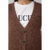 ラメフェザーVネックニットベスト | AZUL BY MOUSSY | 詳細画像26 