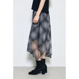 シアーチェックハンカチーフヘムスカート | AZUL BY MOUSSY | 詳細画像2 