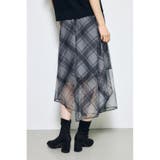 シアーチェックハンカチーフヘムスカート | AZUL BY MOUSSY | 詳細画像3 