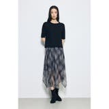 シアーチェックハンカチーフヘムスカート | AZUL BY MOUSSY | 詳細画像4 