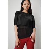 FAUX LEATHER BUSTIER SET TOPS | AZUL BY MOUSSY | 詳細画像1