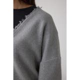 Vネックフリンジスウェッターニット | AZUL BY MOUSSY | 詳細画像32 