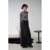 AZUL DENIM ダブルウエストデニムスカート | AZUL BY MOUSSY | 詳細画像4 