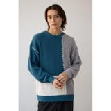 スウィッチングブランケットステッチニット | AZUL BY MOUSSY | 詳細画像27 