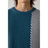 スウィッチングブランケットステッチニット | AZUL BY MOUSSY | 詳細画像32 