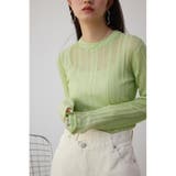 MINT | シアーランダムリブニットトップス | AZUL BY MOUSSY
