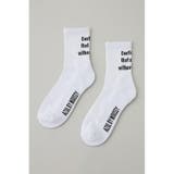 WHT | メッセージミドルソックス | AZUL BY MOUSSY