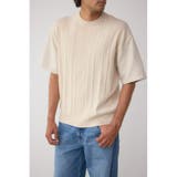 L/BEG1 | フェイクスウェード切替ニットトップス | AZUL BY MOUSSY