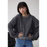 柄BLK5 | ダメージニットトップス | AZUL BY MOUSSY
