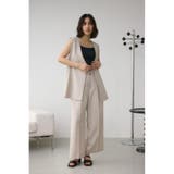 イージーケアリネンライクベルトワイドパンツ | AZUL BY MOUSSY | 詳細画像14 