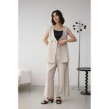 イージーケアリネンライクベルトワイドパンツ | AZUL BY MOUSSY | 詳細画像15 