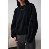 BLK | 袖リボンデザインニット | AZUL BY MOUSSY