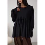 BLK | ペプラムデザインニットトップス | AZUL BY MOUSSY