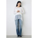 ヘムレースドッキング長袖トップス | AZUL BY MOUSSY | 詳細画像21 