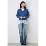 ヘムレースドッキング長袖トップス | AZUL BY MOUSSY | 詳細画像22 