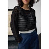 BLK | クロップドクロシェニットトップス | AZUL BY MOUSSY