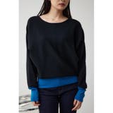BLK | バイカラードルマンニットプルオーバー | AZUL BY MOUSSY