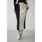 BLK | バイカラーIラインニットスカート | AZUL BY MOUSSY