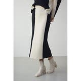 バイカラーIラインニットスカート | AZUL BY MOUSSY | 詳細画像1