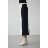 バイカラーIラインニットスカート | AZUL BY MOUSSY | 詳細画像5