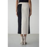 バイカラーIラインニットスカート | AZUL BY MOUSSY | 詳細画像6