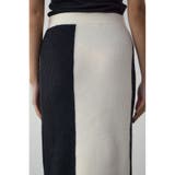 バイカラーIラインニットスカート | AZUL BY MOUSSY | 詳細画像8