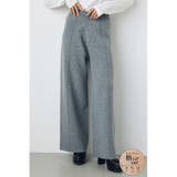 T.GRY | 格上げニットワイドパンツ | AZUL BY MOUSSY