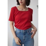 RED | 2WAYドライタッチリブトップス | AZUL BY MOUSSY