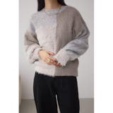 コンビネーションバイカラーニット | AZUL BY MOUSSY | 詳細画像1 